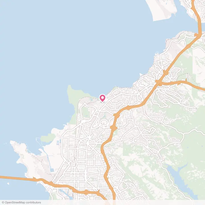 Map of the flower delivery area in Montalvin Manor, California
