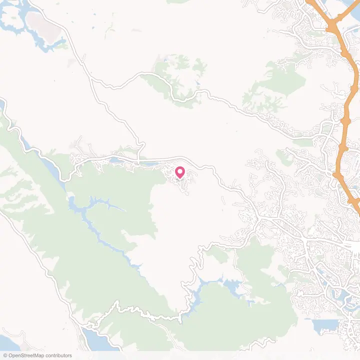 Map of the flower delivery area in Woodacre, California