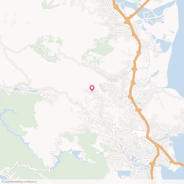 Map of the flower delivery area in Sleepy Hollow, California