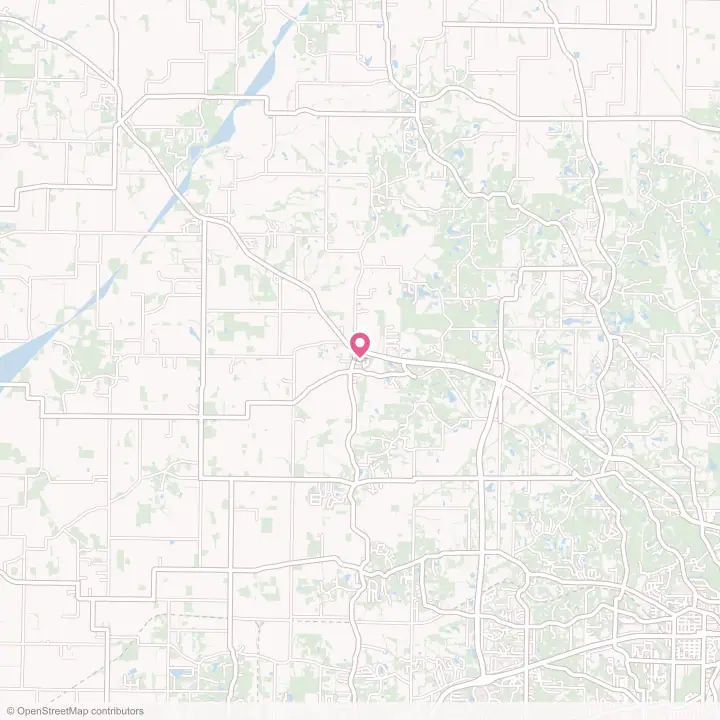 Map of the flower delivery area in Parkers Settlement, Indiana