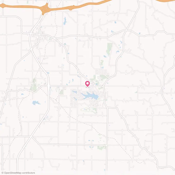 Map of the flower delivery area in Santa Claus, Indiana