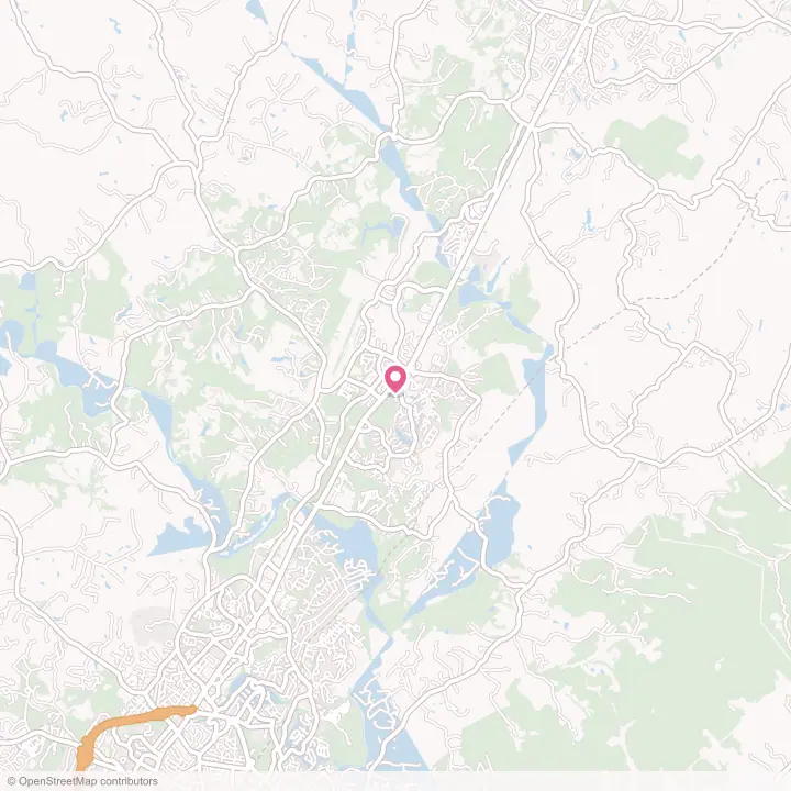 Map of the flower delivery area in Hollymead, Virginia