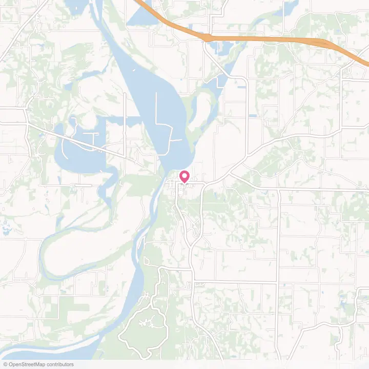 Map of the flower delivery area in New Harmony, Indiana