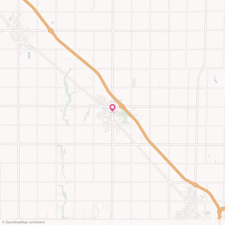 Map of the flower delivery area in Hesston, Kansas