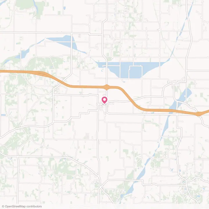 Map of the flower delivery area in Poseyville, Indiana