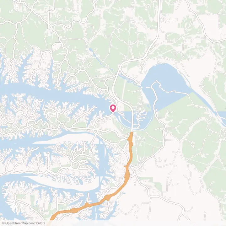 Map of the flower delivery area in Lake Ozark, Missouri
