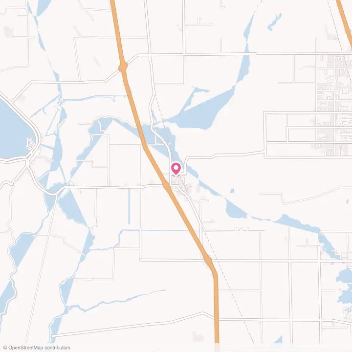 Map of the flower delivery area in Thornton, California