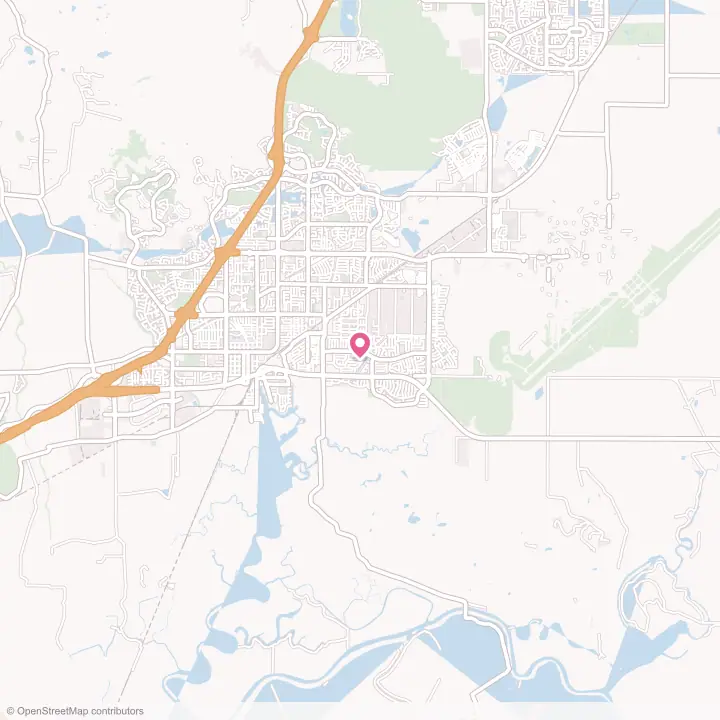 Map of the flower delivery area in Suisun City, California