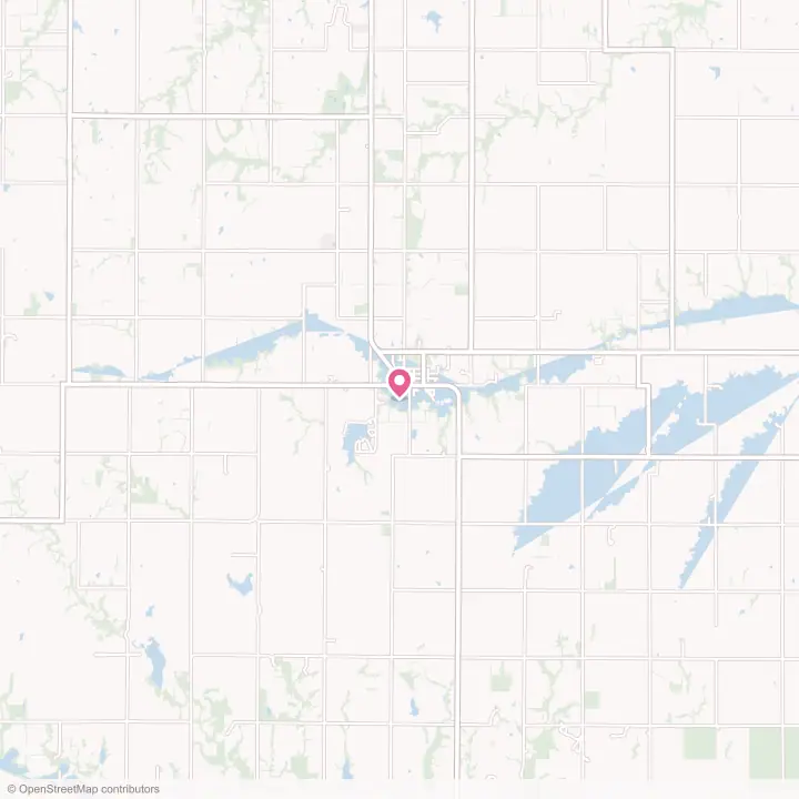 Map of the flower delivery area in Olpe, Kansas