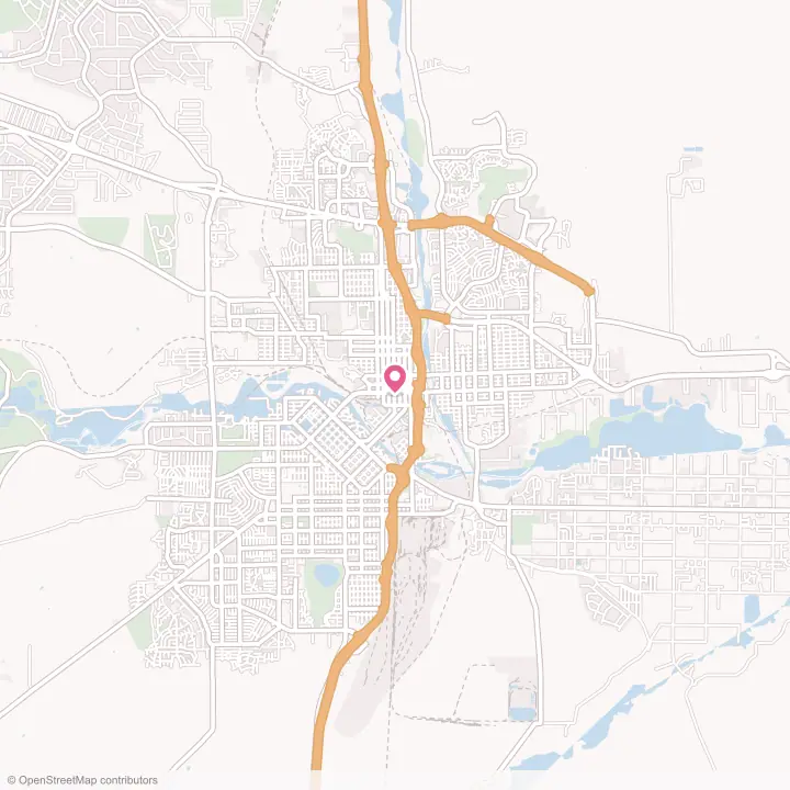 Map of the flower delivery area in Pueblo, Colorado