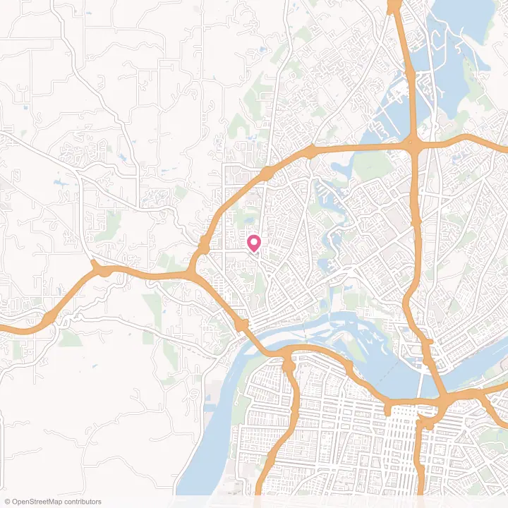 Map of the flower delivery area in New Albany, Indiana