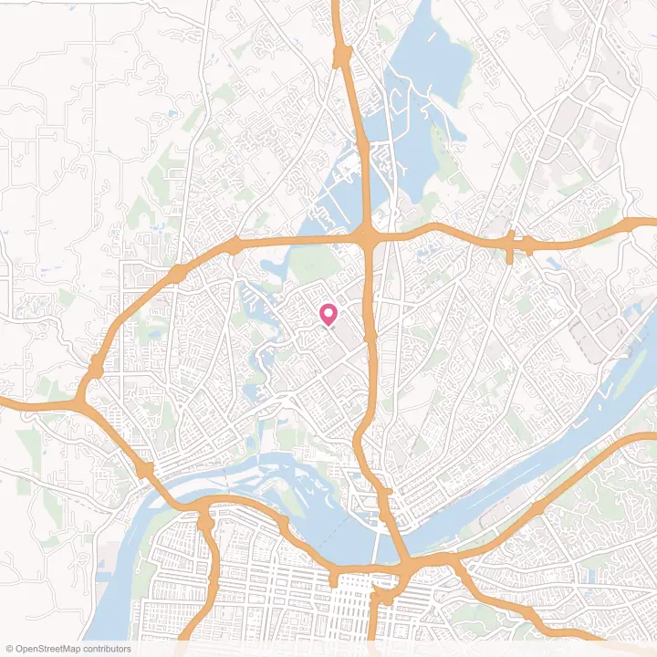 Map of the flower delivery area in Clarksville, Indiana