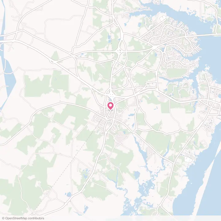 Map of the flower delivery area in Berlin, Maryland