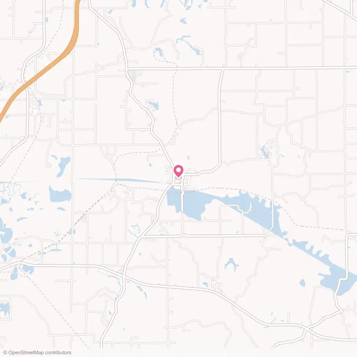Map of the flower delivery area in Winslow, Indiana