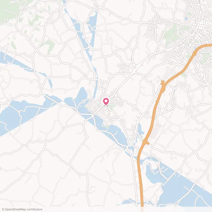 Map of the flower delivery area in Bridgewater, Virginia