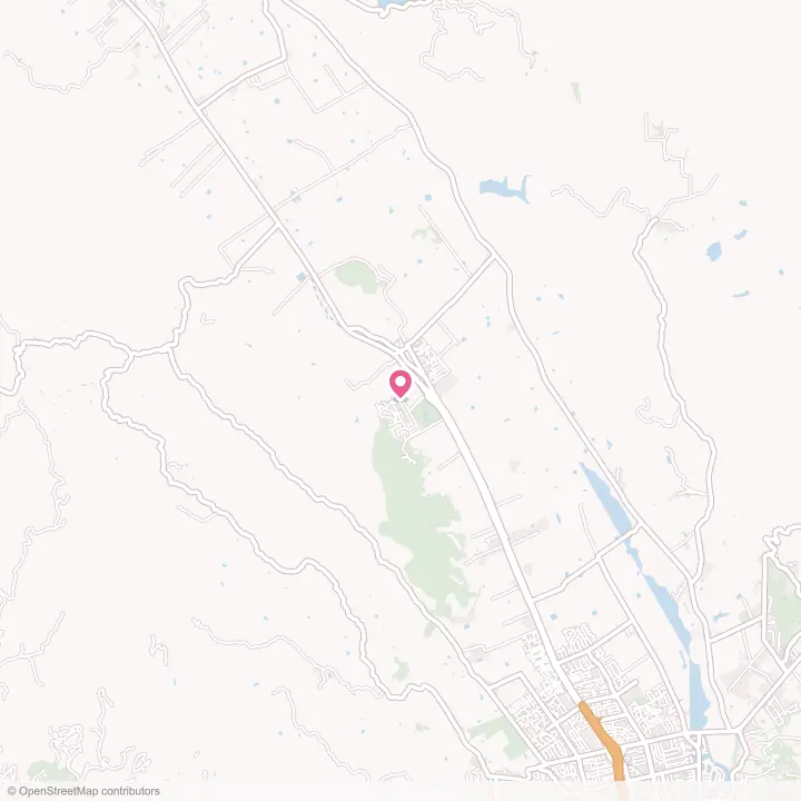Map of the flower delivery area in Yountville, California