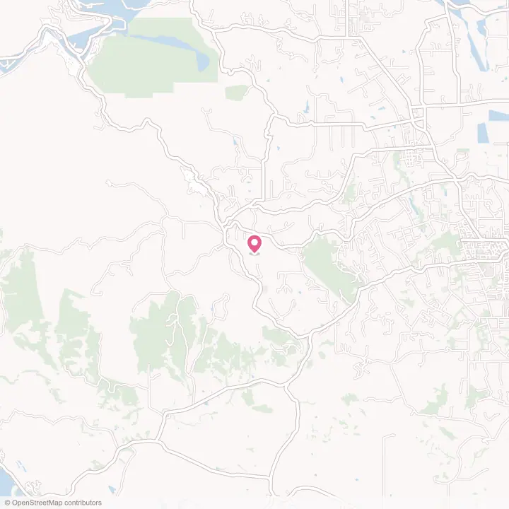 Map of the flower delivery area in Occidental, California