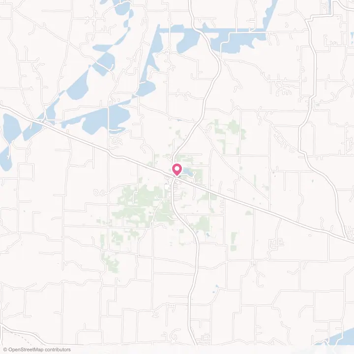 Map of the flower delivery area in Palmyra, Indiana