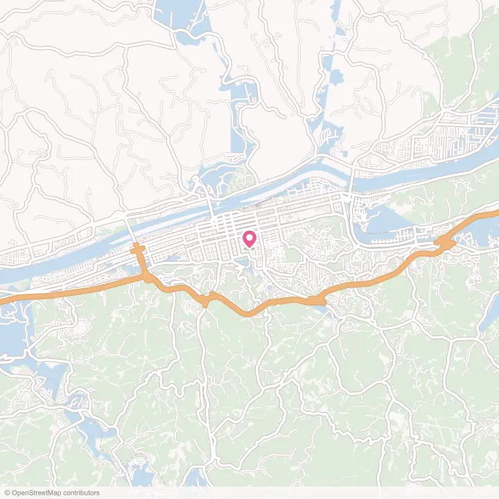 Map of the flower delivery area in Huntington, West Virginia