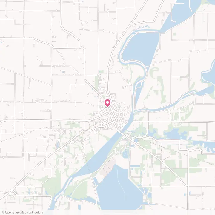 Map of the flower delivery area in Mount Carmel, Illinois