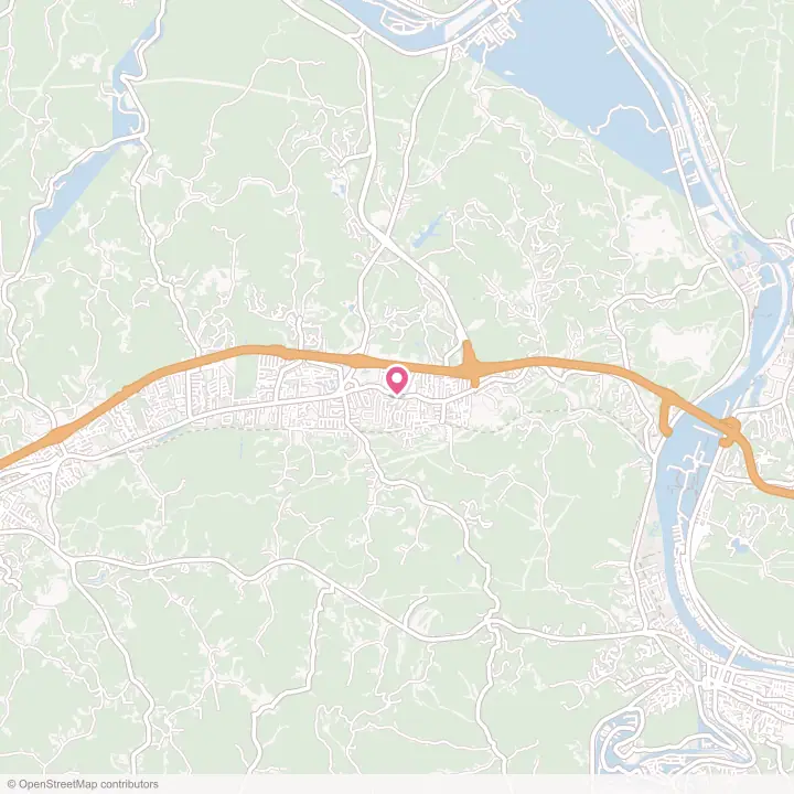 Map of the flower delivery area in Teays Valley, West Virginia