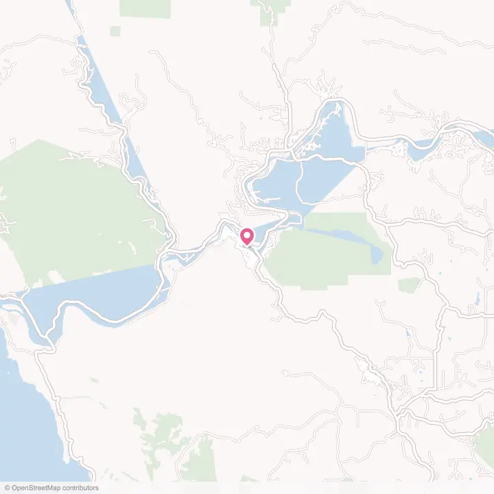 Map of the flower delivery area in Monte Rio, California