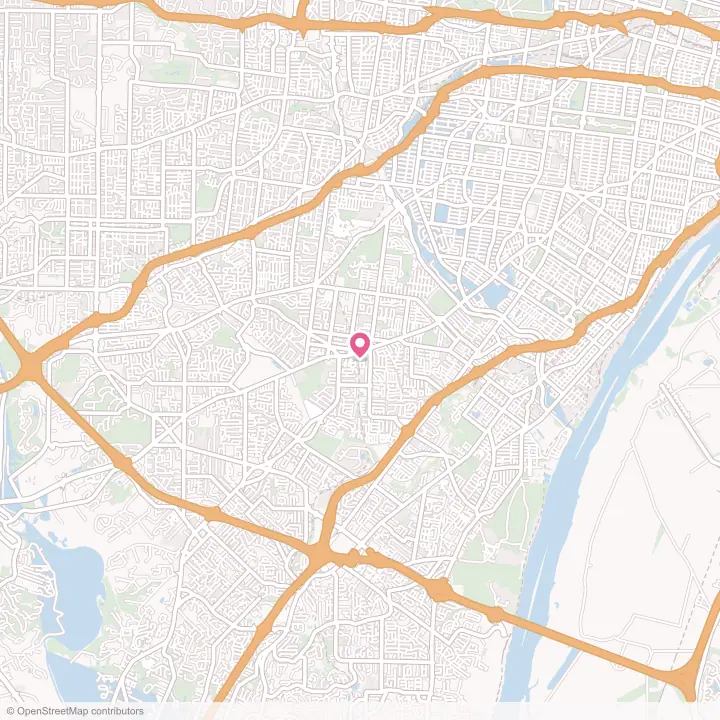 Map of the flower delivery area in Affton, Missouri