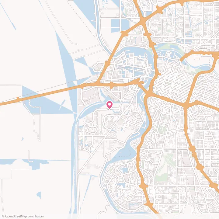 Map of the flower delivery area in West Sacramento, California