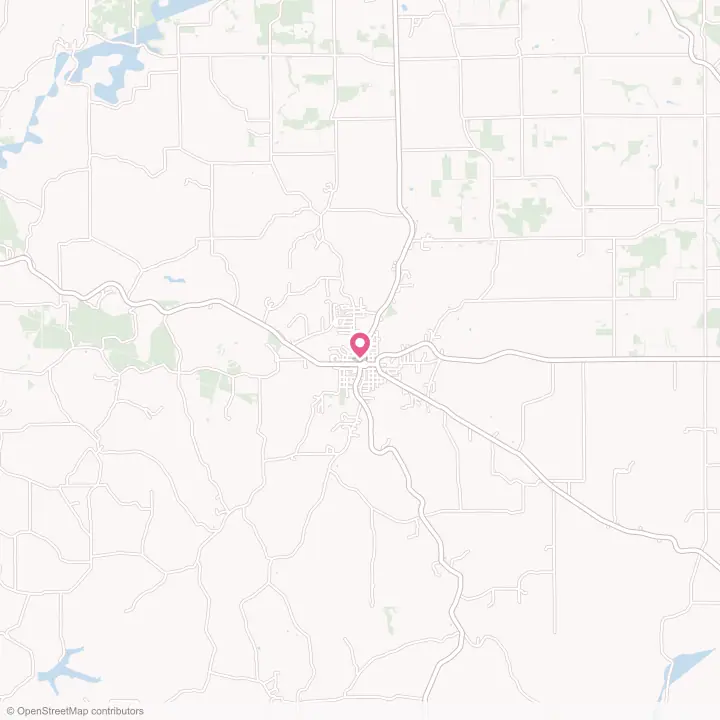 Map of the flower delivery area in Paoli, Indiana