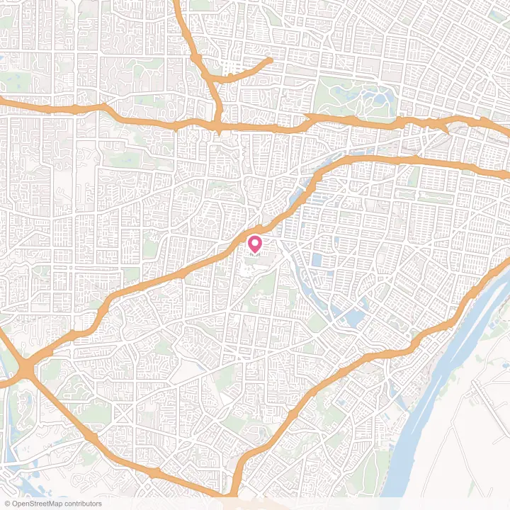Map of the flower delivery area in Shrewsbury, Missouri