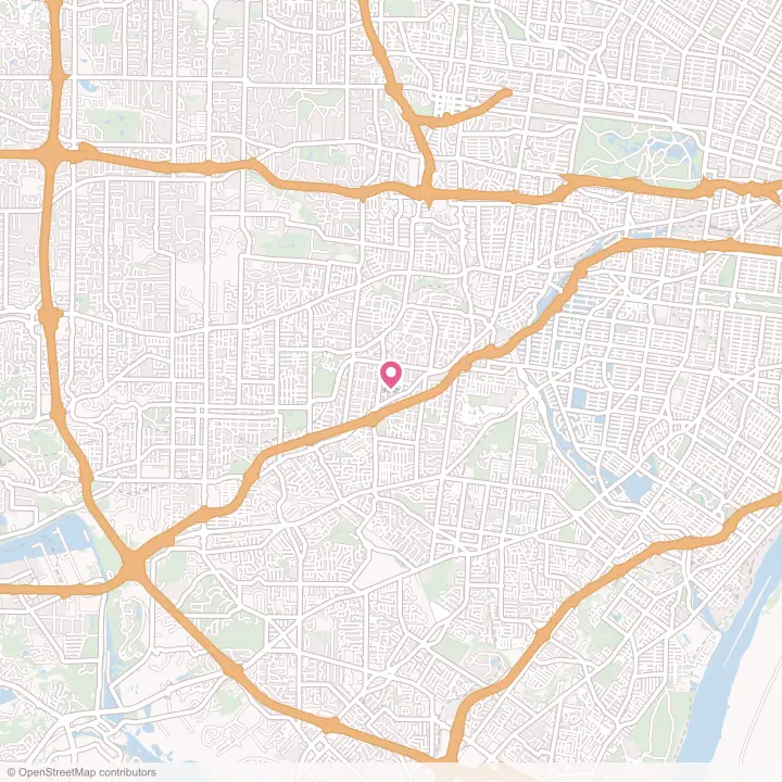 Map of the flower delivery area in Webster Groves, Missouri