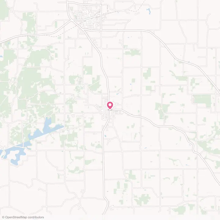 Map of the flower delivery area in Orleans, Indiana