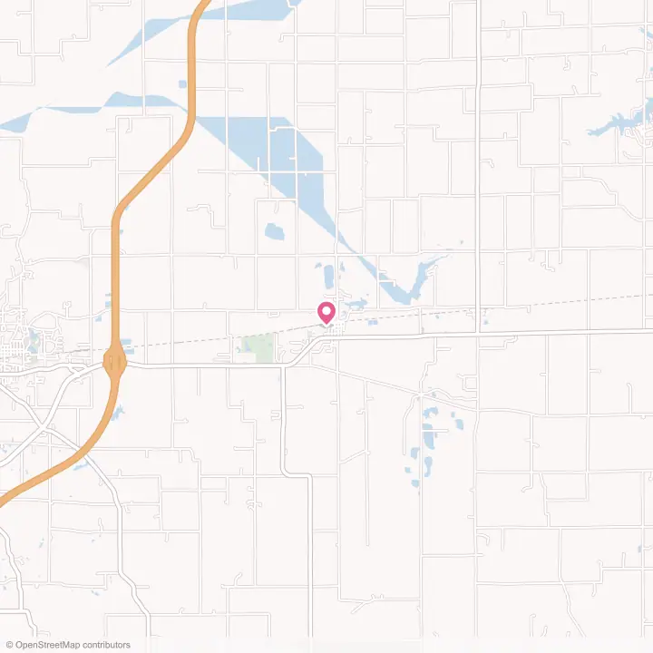 Map of the flower delivery area in Montgomery, Indiana