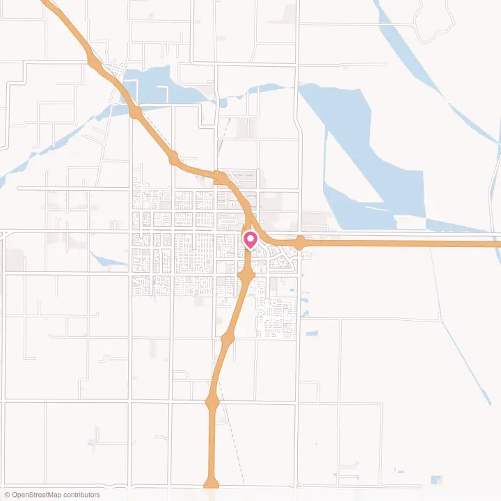 Map of the flower delivery area in Woodland, California