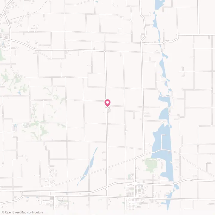Map of the flower delivery area in St. Rose, Illinois