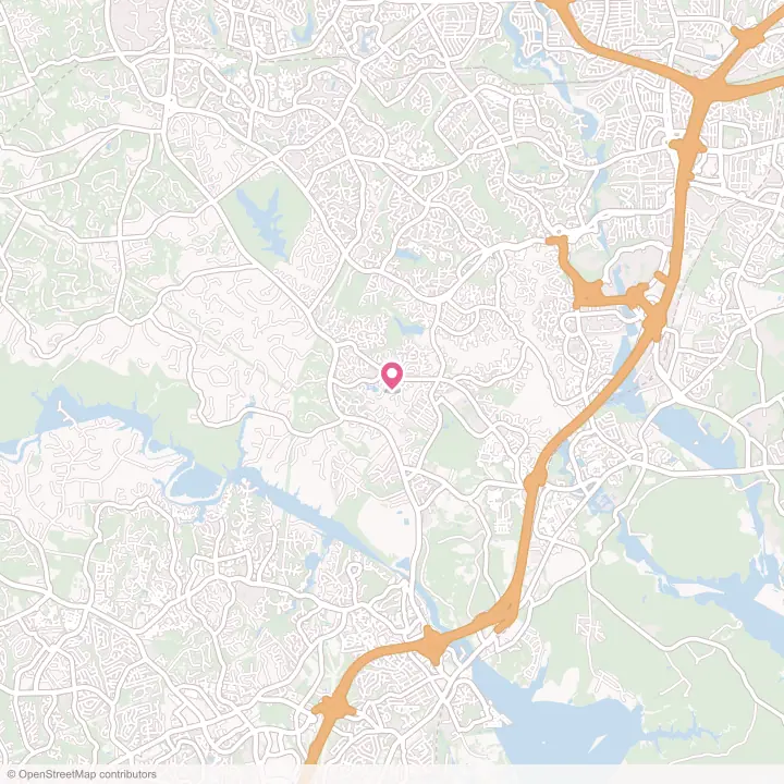 Map of the flower delivery area in Crosspointe, Virginia