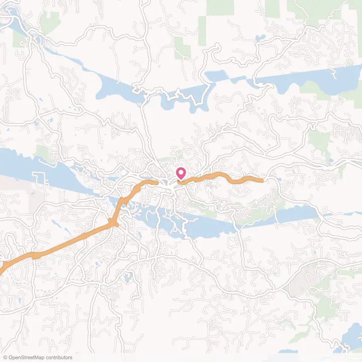 Map of the flower delivery area in Placerville, California
