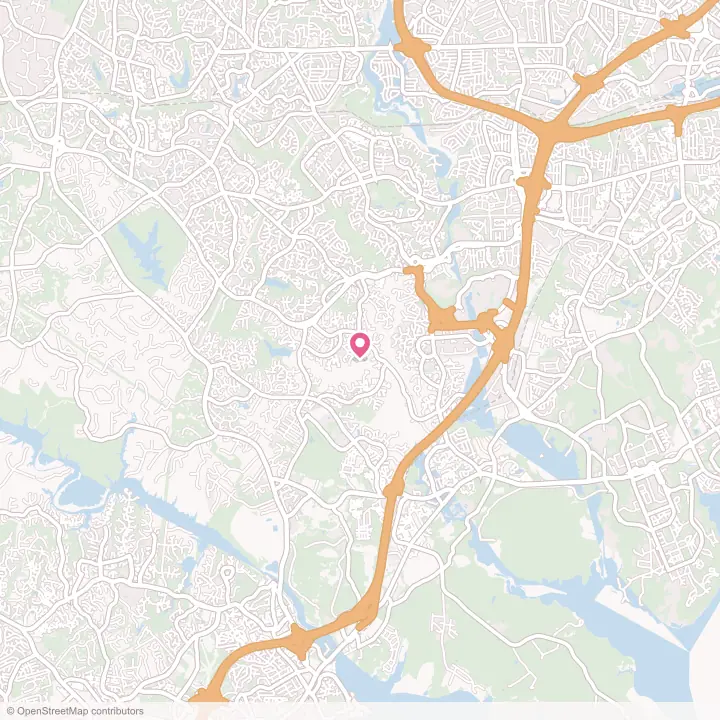 Map of the flower delivery area in Newington Forest, Virginia