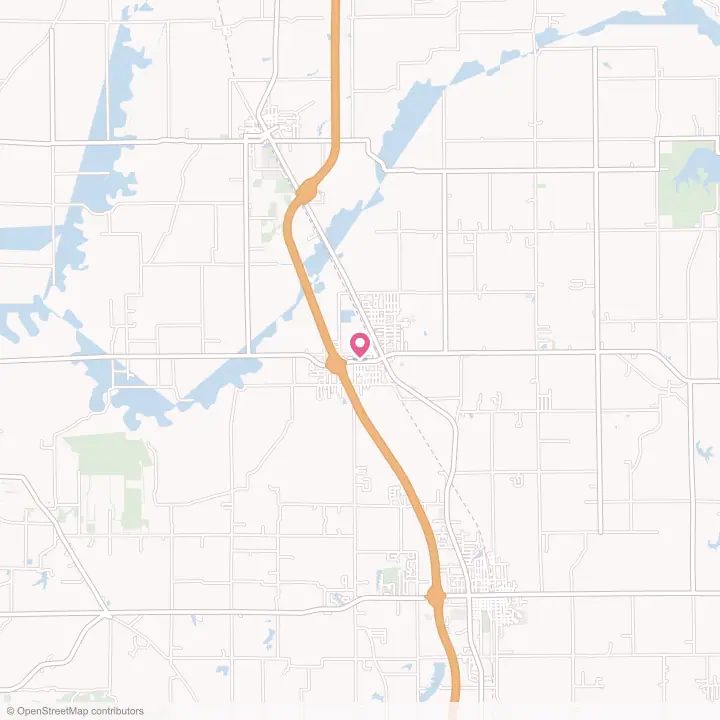 Map of the flower delivery area in Austin, Indiana