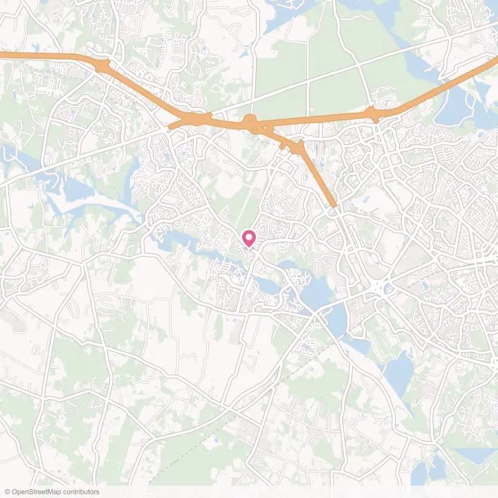 Map of the flower delivery area in Linton Hall, Virginia