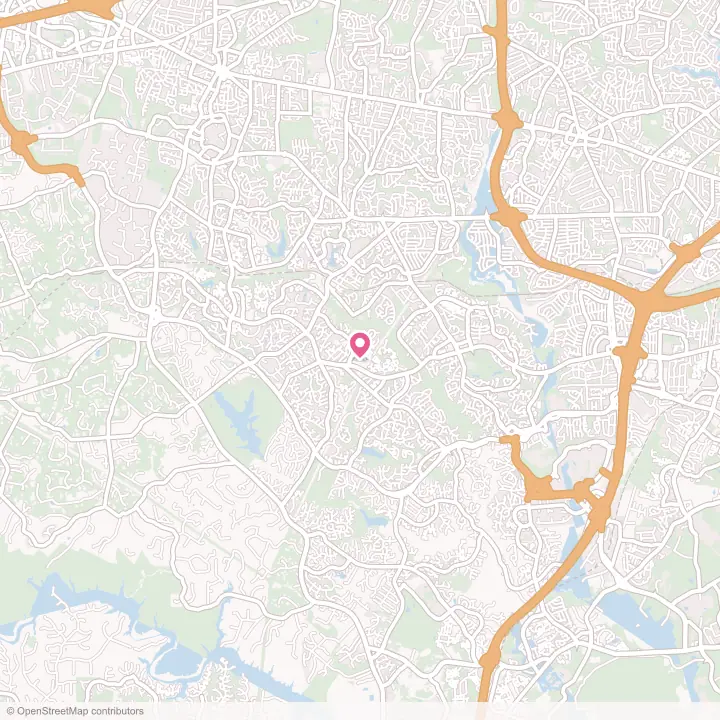 Map of the flower delivery area in Burke, Virginia