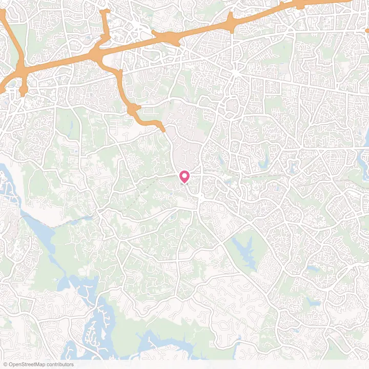 Map of the flower delivery area in Fairfax Station, Virginia