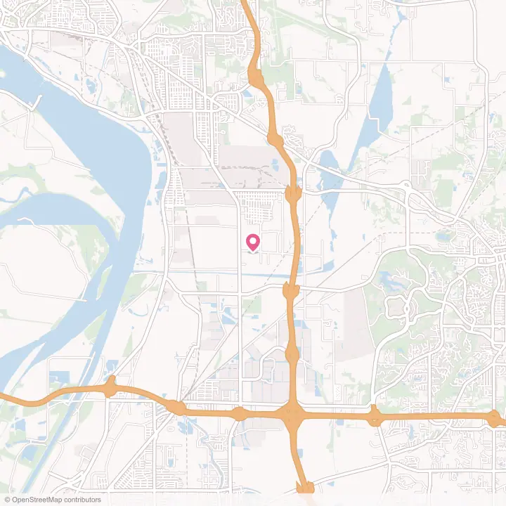 Map of the flower delivery area in South Roxana, Illinois