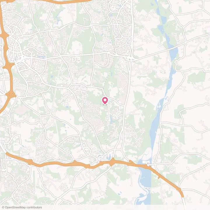 Map of the flower delivery area in Brock Hall, Maryland