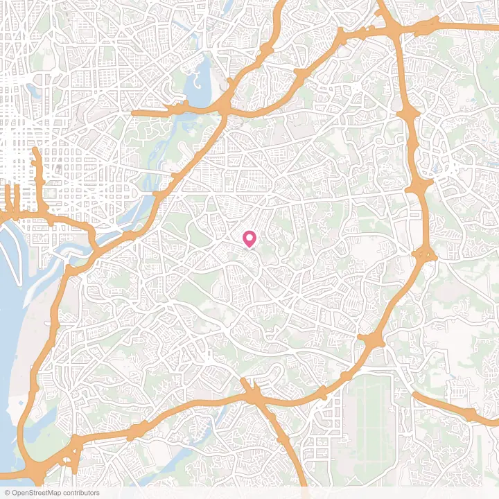 Map of the flower delivery area in Coral Hills, Maryland