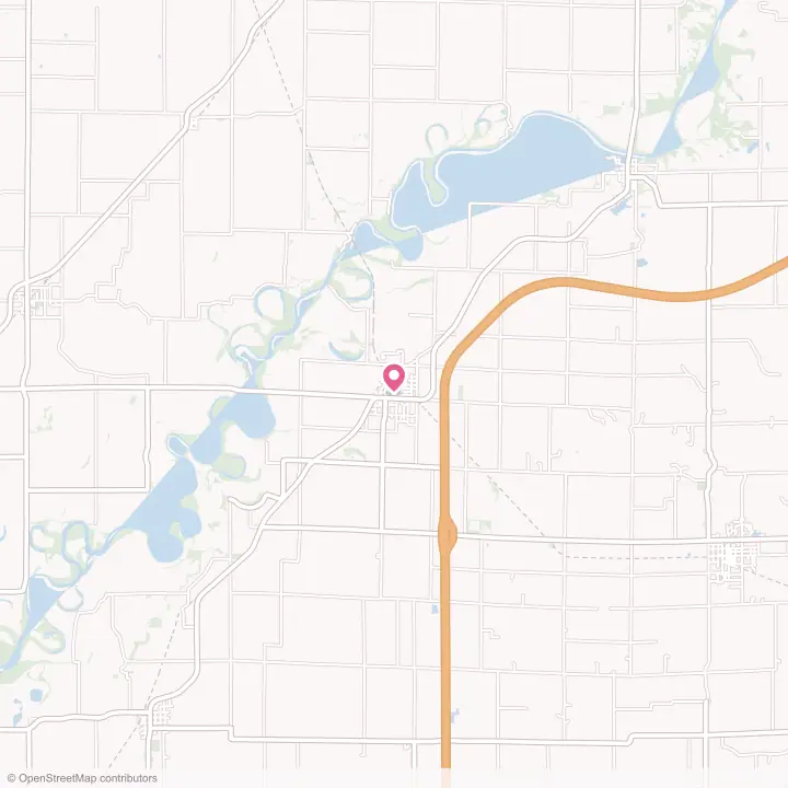 Map of the flower delivery area in Elnora, Indiana