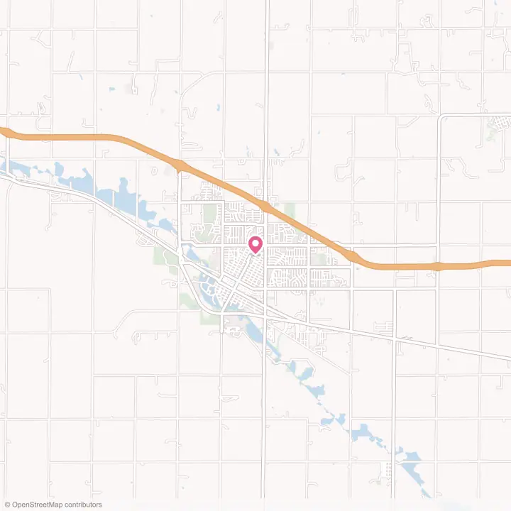 Map of the flower delivery area in Hays, Kansas
