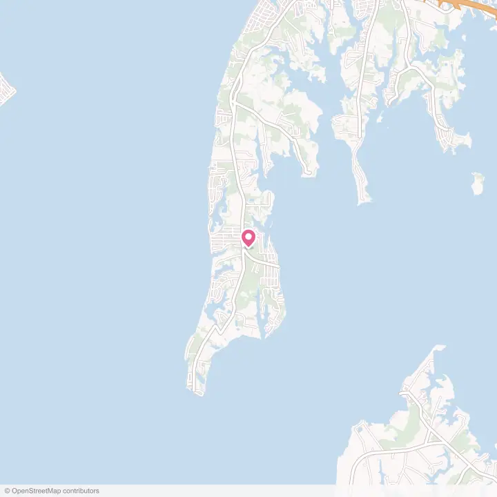 Map of the flower delivery area in Romancoke, Maryland