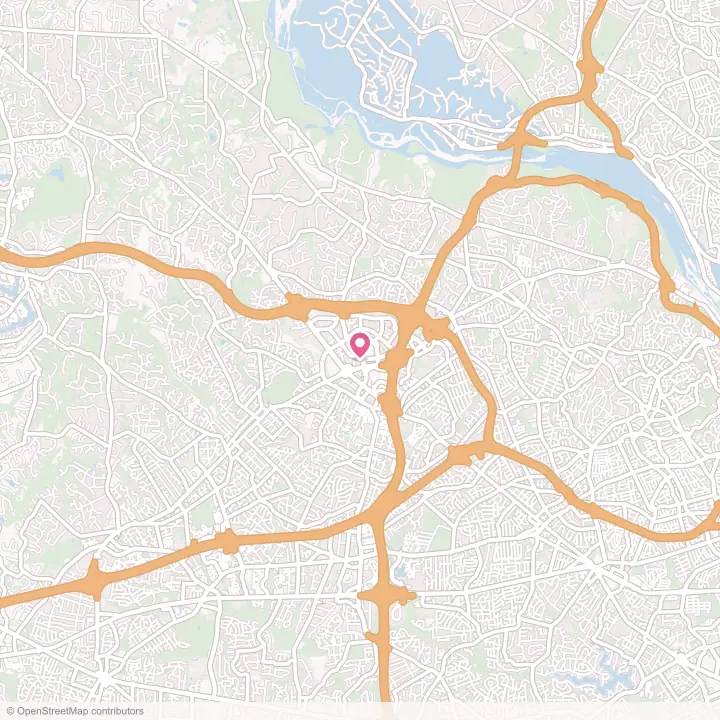 Map of the flower delivery area in Tysons, Virginia