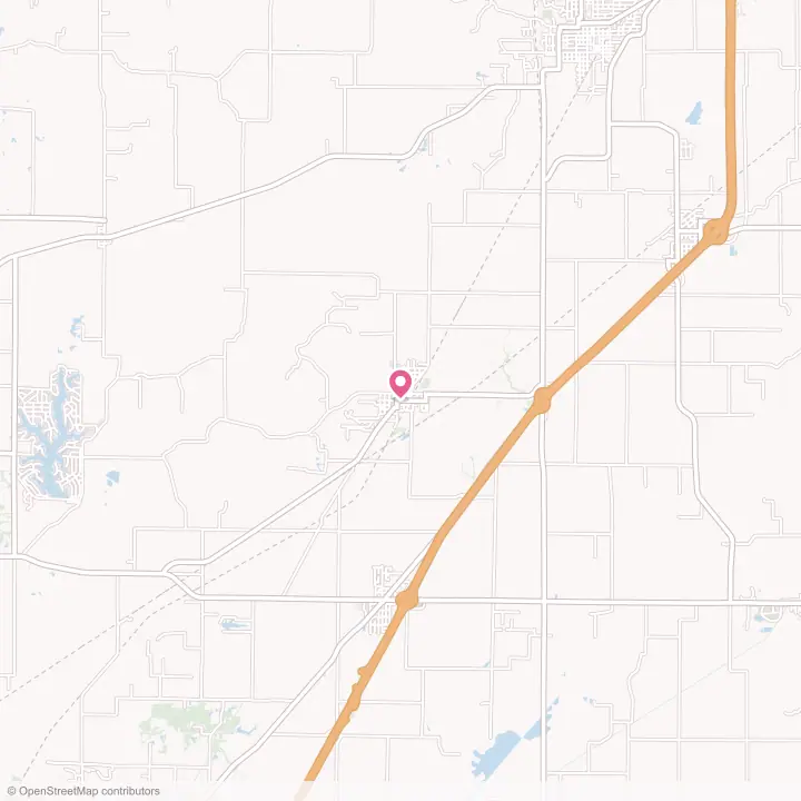 Map of the flower delivery area in Worden, Illinois